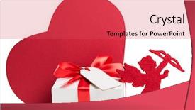  Presentation with love heart - Amazing slides having love valentine day with cupid backdrop and a red colored foreground