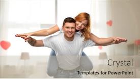  Presentation with relationships - Theme with love-valentine-s-day background and a soft green colored foreground