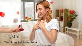  Presentation with engagement - PPT layouts featuring love-valentine-s-day background and a coral colored foreground