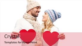  Presentation with valentines day - Amazing PPT layouts having love valentines day couple christmas backdrop and a  colored foreground