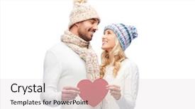  Presentation with valentines day - Presentation design featuring love valentines day couple christmas background and a  colored foreground