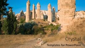  Presentation with cappadocia - Presentation enhanced with love-valley-in-cappadocia-dog background and a coral colored foreground