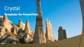  Presentation with cappadocia - PPT layouts featuring love-valley-in-cappadocia-unique background and a teal colored foreground