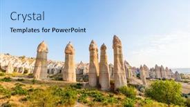  Presentation with love - PPT theme enhanced with love-valley-view-with-rock background and a light blue colored foreground