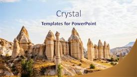  Presentation with fairy - Presentation theme featuring love-valley-view-with-rock background and a sky blue colored foreground