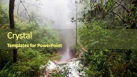  Presentation with jungle - Cool new PPT theme with love waterfall in the jungle backdrop and a  colored foreground