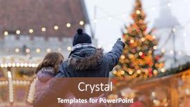  Presentation with town hall - Amazing PPT layouts having christmas market on town hall backdrop and a red colored foreground