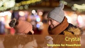  Presentation with dating - Amazing slide set having love-winter-holidays-and-people backdrop and a tawny brown colored foreground