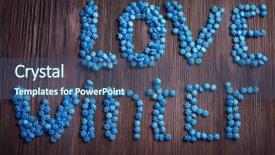  Presentation with love - Amazing theme having love winter inscription with candies backdrop and a ocean colored foreground