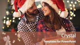  Presentation with love - Presentation theme having love with gift for christmas background and a red colored foreground