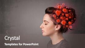  Presentation with love - Colorful PPT theme enhanced with love with glowing red heart backdrop and a gray colored foreground