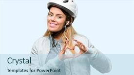  Presentation with love heart - Audience pleasing slide deck consisting of love with hands in heart backdrop and a  colored foreground