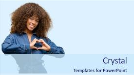  Presentation with african marriage - Presentation design featuring love with hands in heart background and a sky blue colored foreground