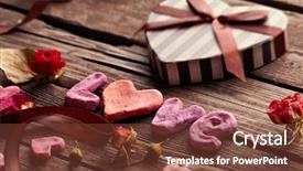  Presentation with heart love - Presentation theme with love with heart shaped valentin background and a  colored foreground