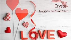  Presentation with loving hearts love heart candy - PPT layouts featuring love with hearts and card background and a lemonade colored foreground