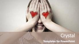  Presentation with love between man and woman - Slide deck featuring love woman background and a coral colored foreground