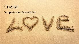  Presentation with sand - Audience pleasing slides consisting of love write in the sand backdrop and a lemonade colored foreground