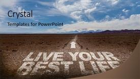  Presentation with best - Presentation theme with love your best life written background and a light blue colored foreground