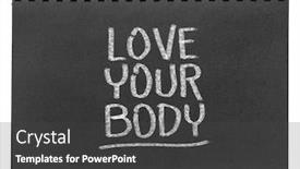  Presentation with acceptance - Theme featuring love-your-body-white-chalk background and a dark gray colored foreground