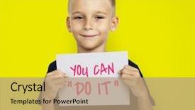  Presentation with love yourself - Slide set enhanced with love yourself - self esteem concept background and a coral colored foreground