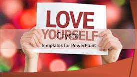  Presentation with love yourself - Amazing presentation having love yourself card with colorful backdrop and a coral colored foreground