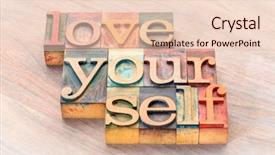  Presentation with love yourself - Cool new presentation design with love yourself word abstract backdrop and a lemonade colored foreground