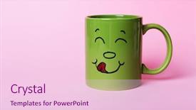  Presentation with pink - Colorful theme enhanced with loveable - emotional cup on pink background backdrop and a lemonade colored foreground