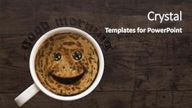 Presentation with fragrant - Theme having loveable - fragrant black coffee background and a tawny brown colored foreground