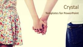  Presentation with lovers - Presentation design enhanced with lovebirds - lovers pair background and a cream colored foreground