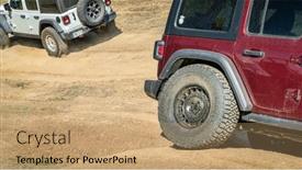  Presentation with jeep - Slide set consisting of loveland-co-usa-august-27 background and a coral colored foreground