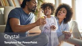  Presentation with parents - Slide set featuring lovely-afro-american-parents-playing background and a dark gray colored foreground