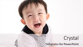  Presentation with baby - Theme featuring lovely baby background and a sky blue colored foreground