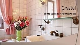  Presentation with classical - Cool new theme with lovely bathroom in style classical sink and mirror backdrop and a coral colored foreground