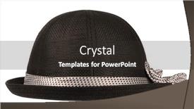  Presentation with black dot - Amazing slide deck having lovely-black-hat-with-white backdrop and a dark gray colored foreground