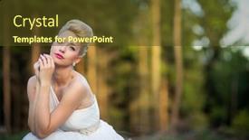  Presentation with bride - Presentation with lovely bride outdoors in a forest background and a tawny brown colored foreground