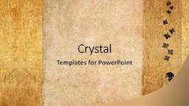  Presentation with brown floral - Colorful theme enhanced with lovely brown and golden background image with interesting texture and floral elements with plenty of space for text backdrop and a coral colored foreground