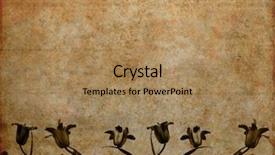  Presentation with brown floral - Audience pleasing slides consisting of lovely brown background image with interesting texture floral elements and plenty of space for text backdrop and a coral colored foreground