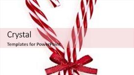 Presentation with cane - Slides with lovely christmas candy cane background and a coral colored foreground