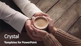  Presentation with love coffee cappuccino coffee - Beautiful theme featuring couple holding cup of coffee backdrop and a tawny brown colored foreground