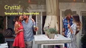  Presentation with party time - Cool new theme with lovely-couples-at-the-open backdrop and a tawny brown colored foreground