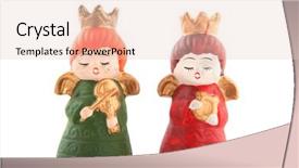  Presentation with angels - Theme consisting of lovely cute christmas angels isolated background and a  colored foreground