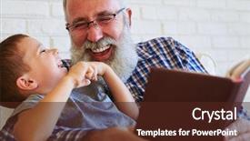  Presentation with book of love - Presentation theme having lovely family a grandfather background and a tawny brown colored foreground