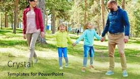  Presentation with forests - PPT theme consisting of lovely-family-of-four background and a yellow colored foreground