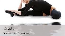  Presentation with black girl - Presentation with lovely-girl-in-black-leotard background and a light gray colored foreground
