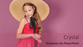  Presentation with hair dress - Presentation having lovely-girl-with-blonde-hair background and a coral colored foreground