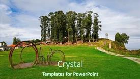  Presentation with atlantic city - Presentation theme featuring lovely-grove-in-the-city background and a tawny brown colored foreground