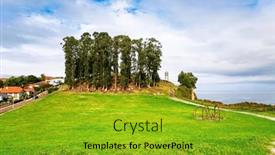  Presentation with atlantic city - PPT theme consisting of lovely-grove-in-the-city background and a gold colored foreground