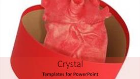  Presentation with romance - Presentation theme enhanced with lovely-hearts-shaped-cardboard-gift background and a red colored foreground