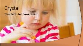  Presentation with modeling - Slide deck enhanced with lovely-little-girl-sitting background and a coral colored foreground