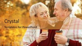  Presentation with love coffee cappuccino coffee - Cool new theme with lovely mature couple with coffee backdrop and a  colored foreground